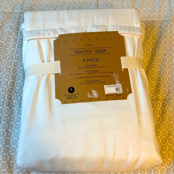 Spirit Linen Home Bedding Spirit Linen Home Full Size Anti Microbial Sheet Set In White